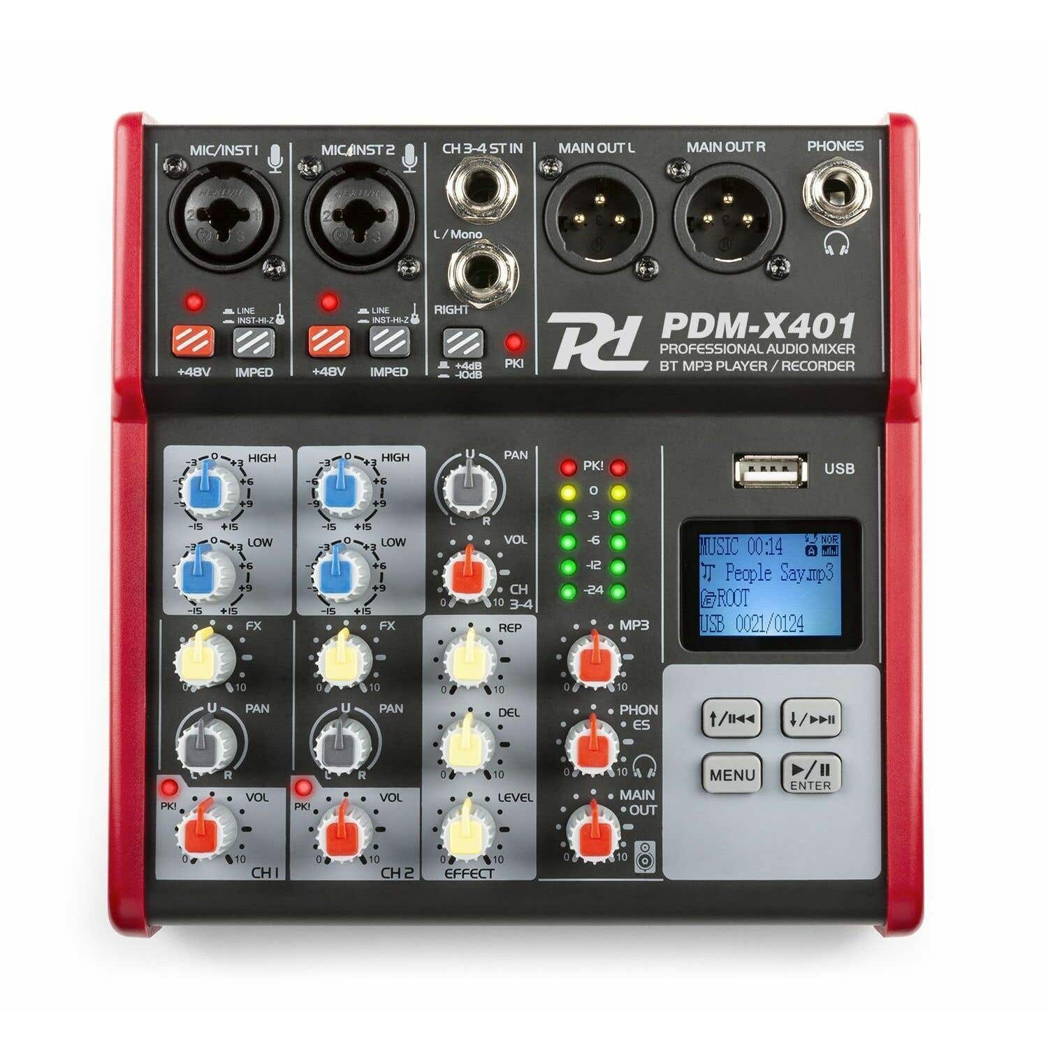 Power Dynamics PDM-X401 - Console de Mixage 4 canaux