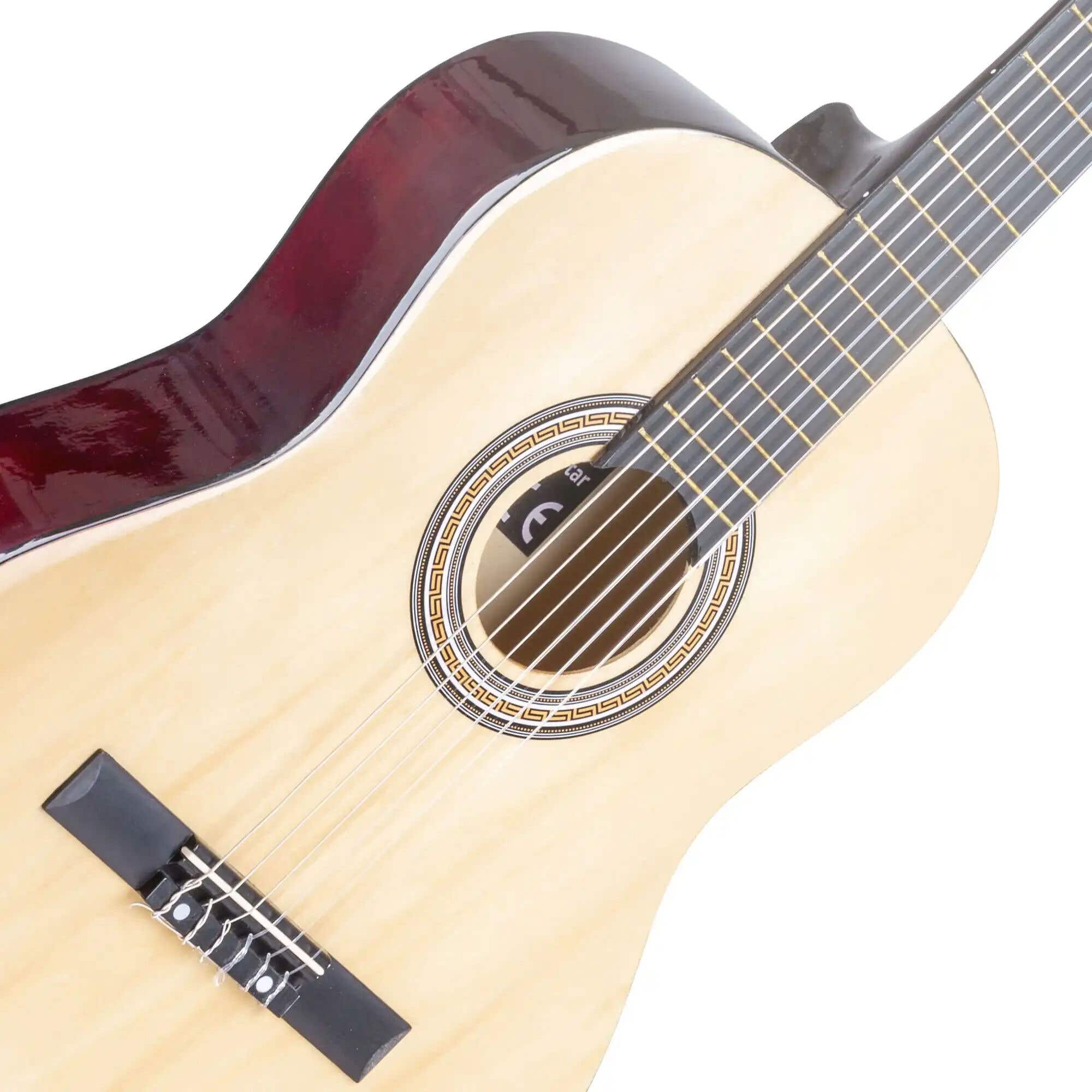 Max SoloArt Pack Guitare Classique Junior 3/4 - Bois Naturel Clair, Enfant 8 à 12 ans