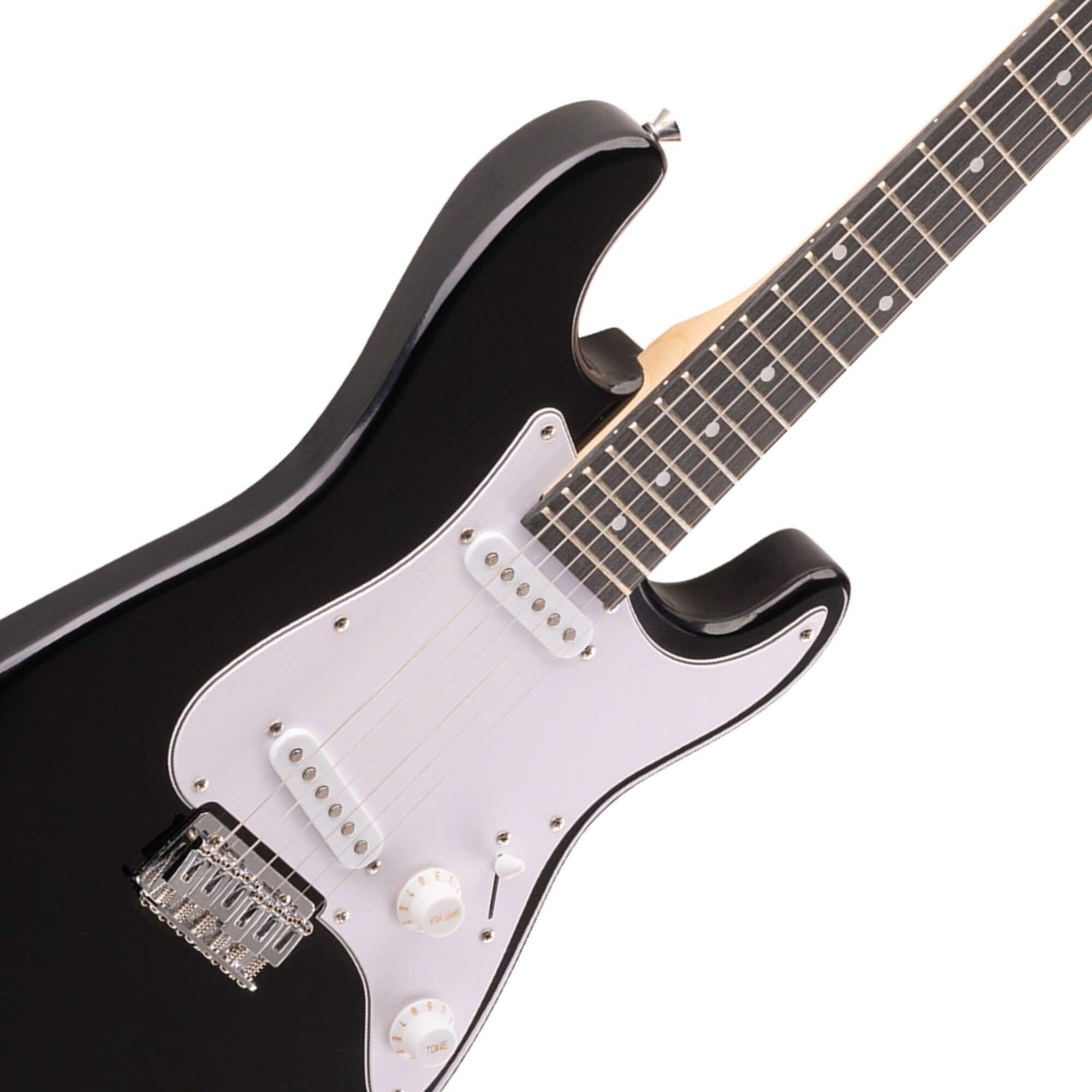 Max GigKit Junior 3/4 - Guitare Électrique Enfant Noire avec Ampli 20W et Accessoires - Kit Débutant 8 à 12 Ans