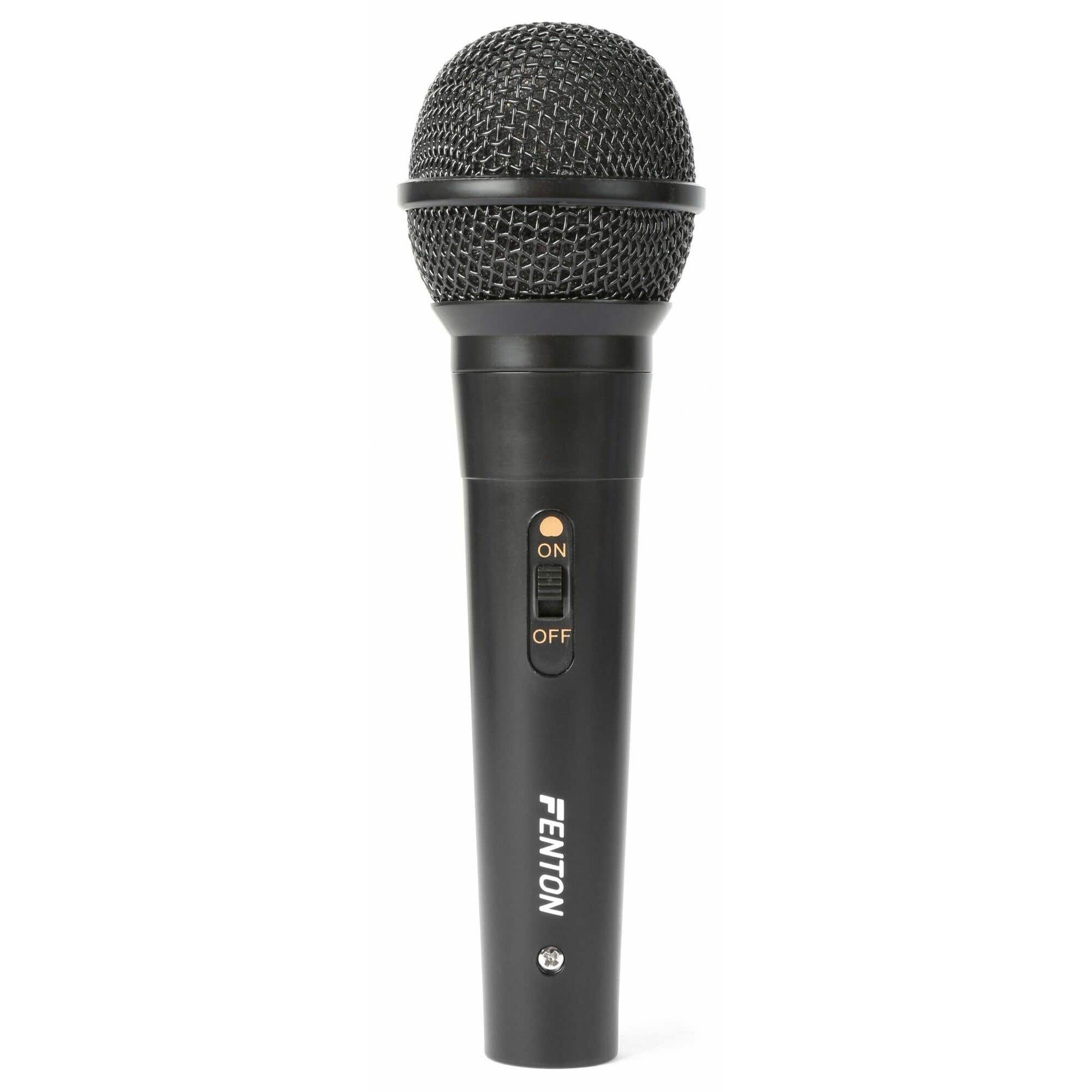 Fenton DM100 - Microphone Filaire avec Cordon de 3 Mètres - Noir