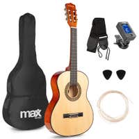 Max SoloArt Pack Guitare Classique Junior 3/4 - Bois Naturel Clair, Enfant 8 à 12 ans. Disponible chez Sono Matériel - Vue 1