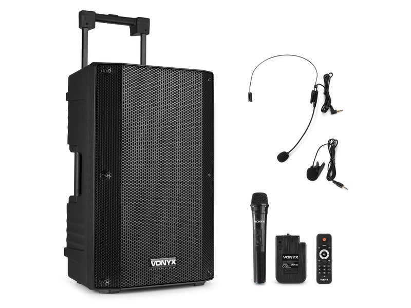 Vonyx VSA500-BP Sono Portable 800 Watts - Batterie + Micro-Casque