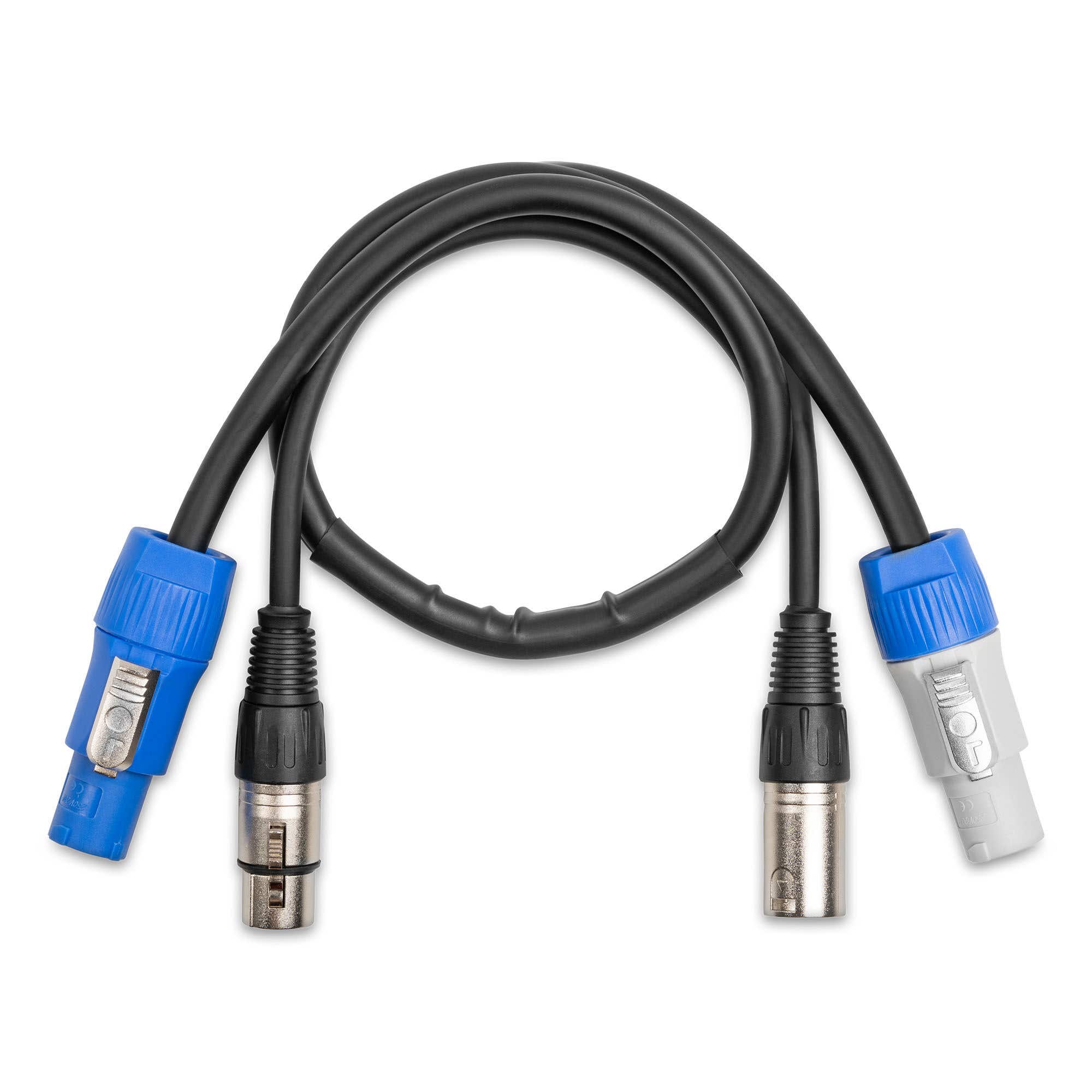 PD Connex CX11 - Cable Combiné PowerConnector + XLR 5 broches - 0,5 m - Connexion Alimentation & Signal DMX