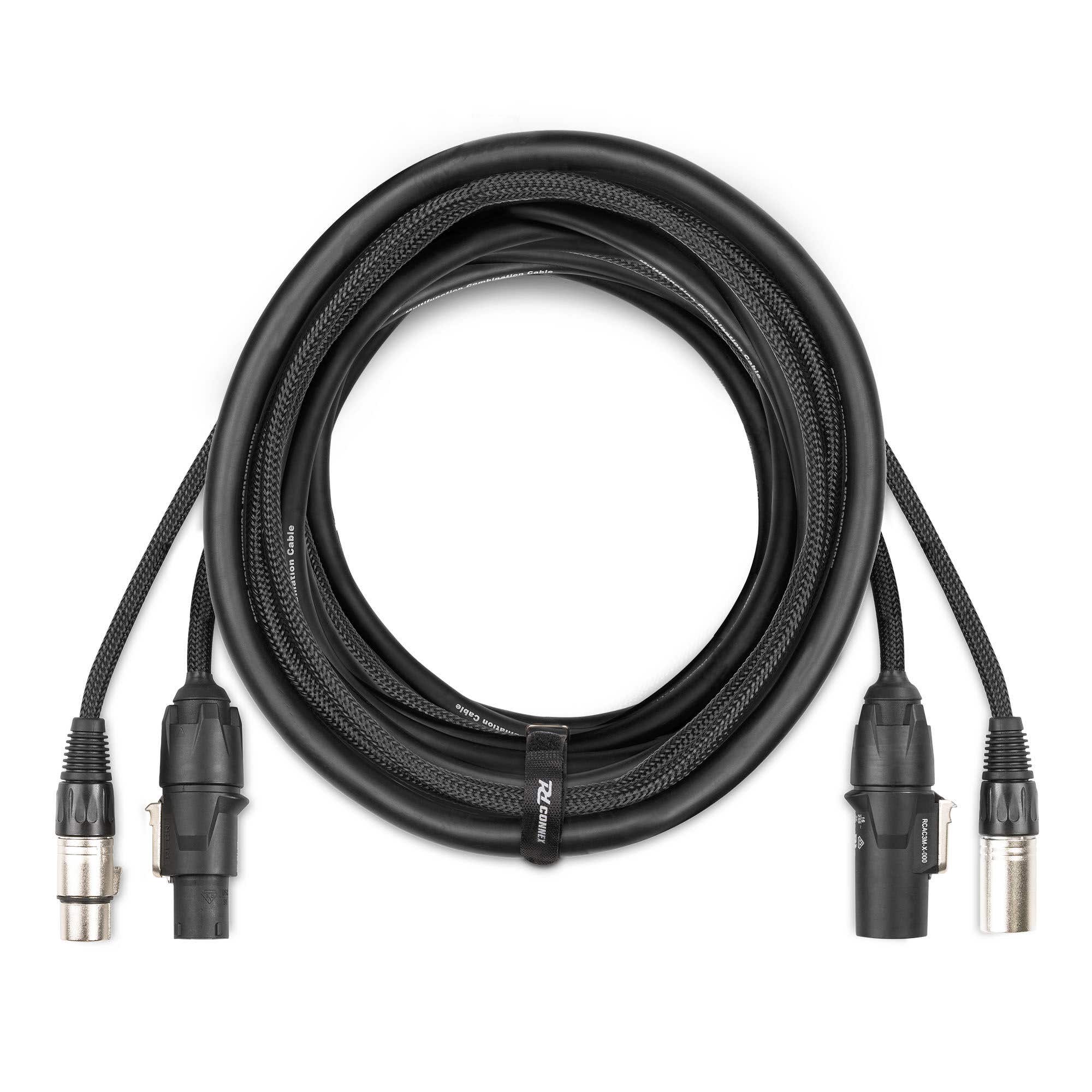 PD Connex CX13-15 - Câble Combiné Powerconnector TR + XLR 5 Broches IP65 15 m - Câble DMX et Alimentation Étanche