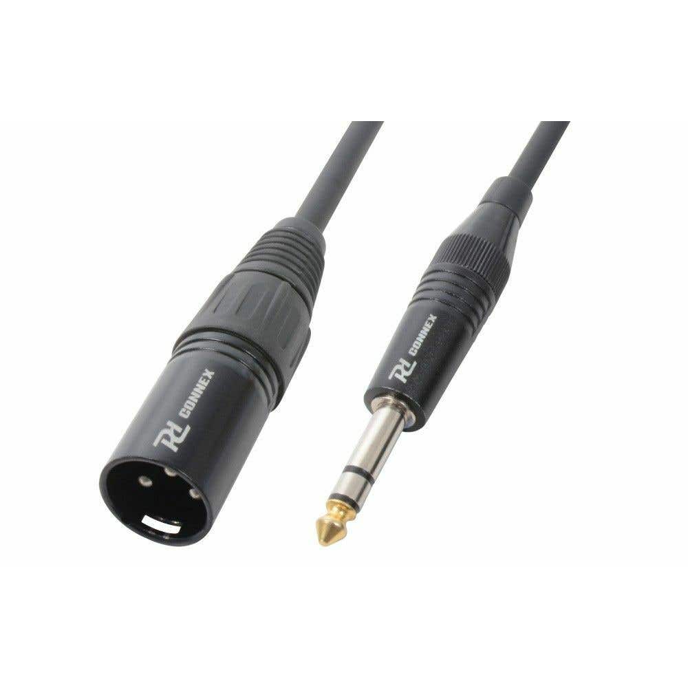 PD Connex Câble Audio Cordon XLR Mâle/Jack 6,35 Stéréo - 3m