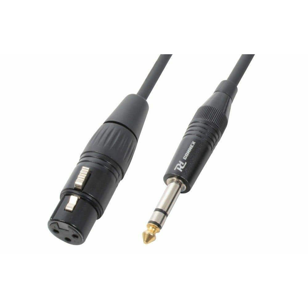 PD Connex Câble Audio Cordon XLR Femelle/Jack 6,35 Stéréo - 1,5m