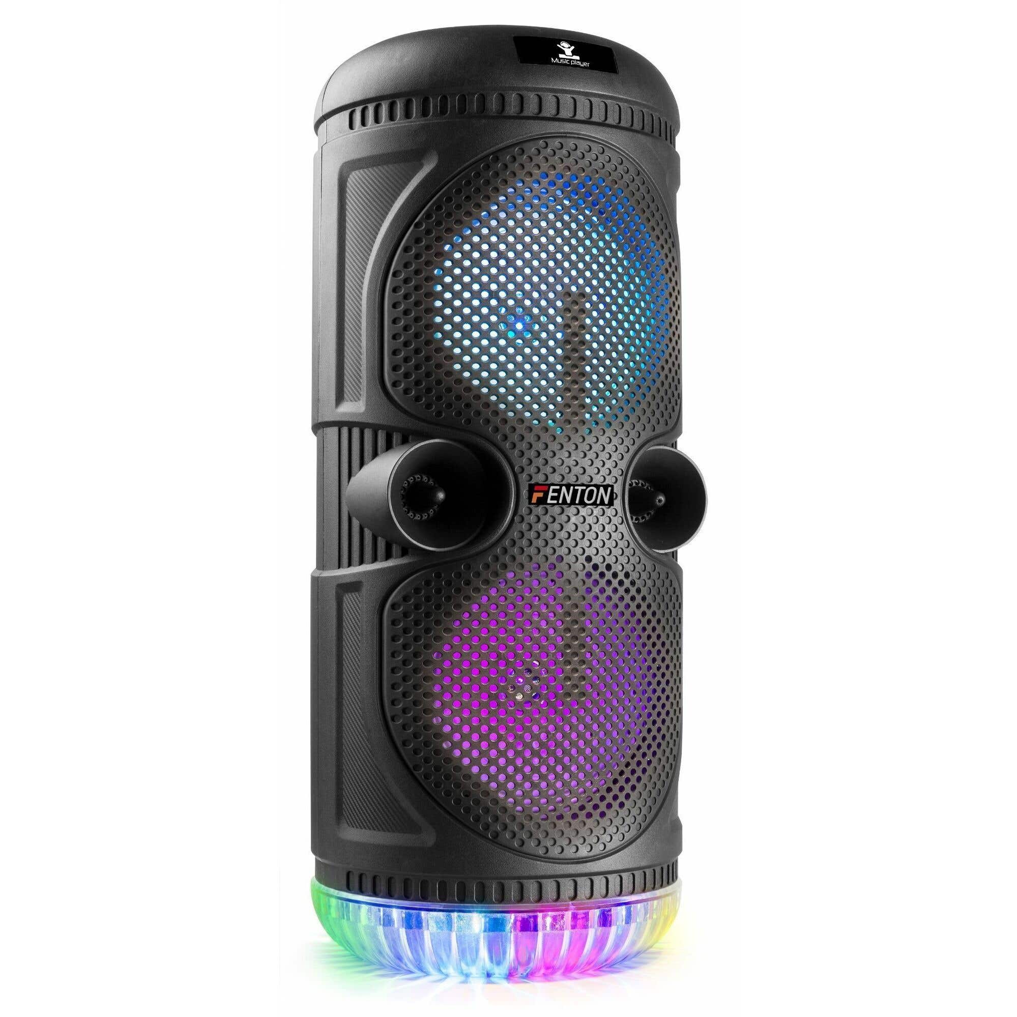 Fenton SPS75 - Enceinte Karaoké Bluetooth avec LED 100 Watts