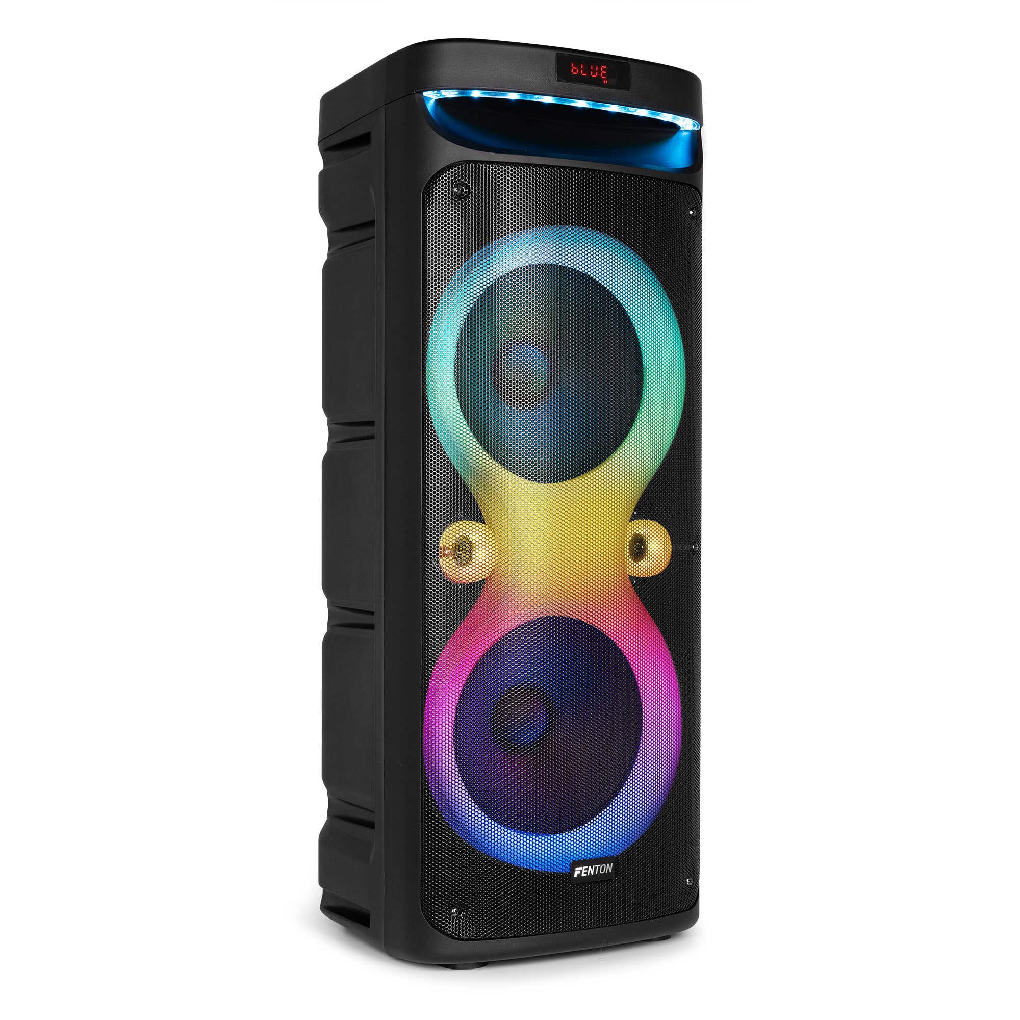 Fenton Track610 - Enceinte Portable Bluetooth Lumineuse - 240 Watts, Autonomie 10H