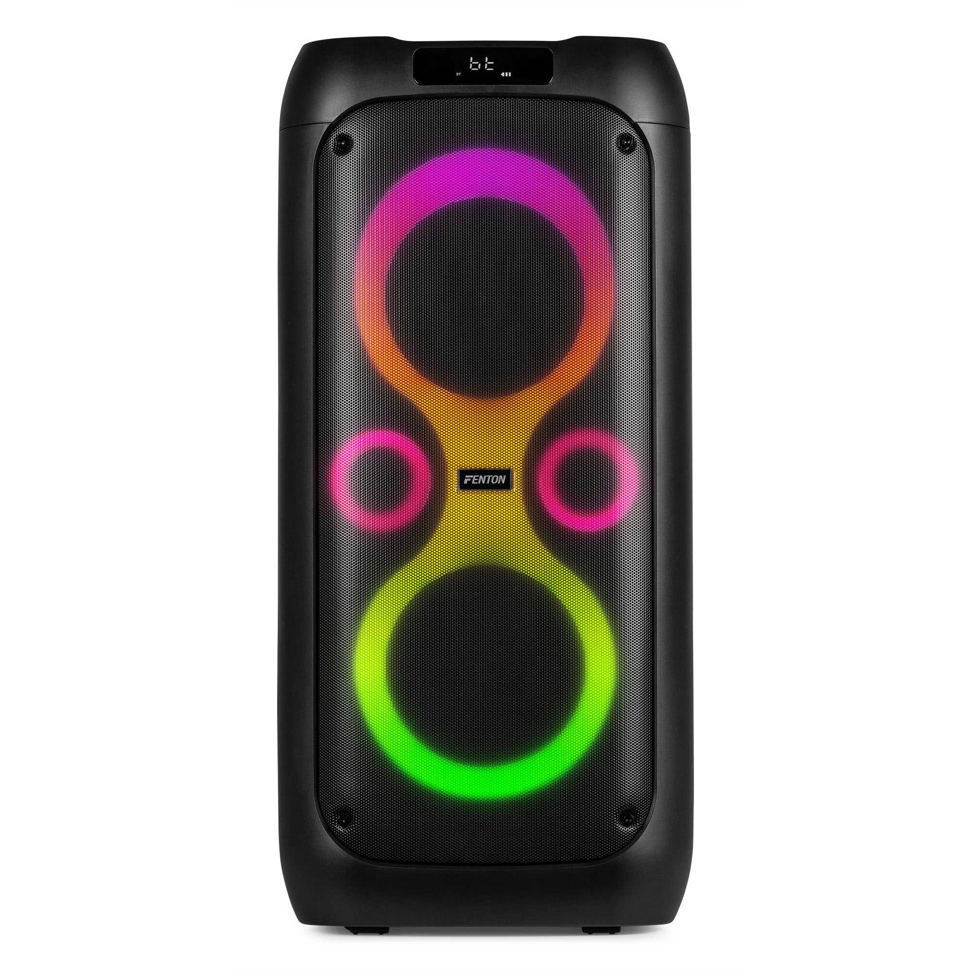 Fenton Core130 – Enceinte Bluetooth Lumineuse – 180 Watts, Autonomie 12H, Micro Inclus