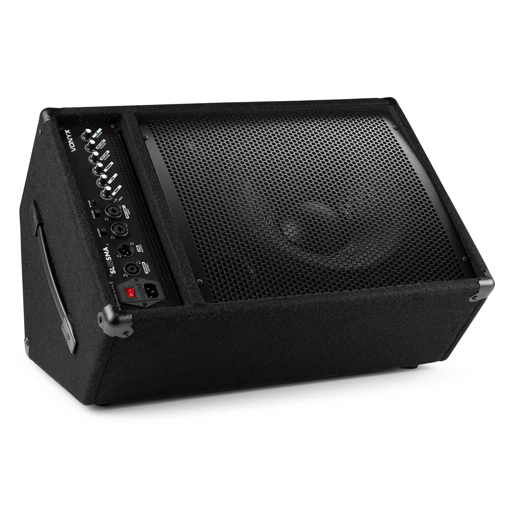 Vonyx SL12SMA - Enceinte Retour de Scène Active Bluetooth 600W 12 Pouces 