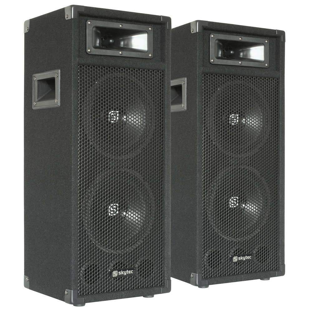 Paire Skytec SM28 Enceinte de Sono Passive 2x20cm 500W