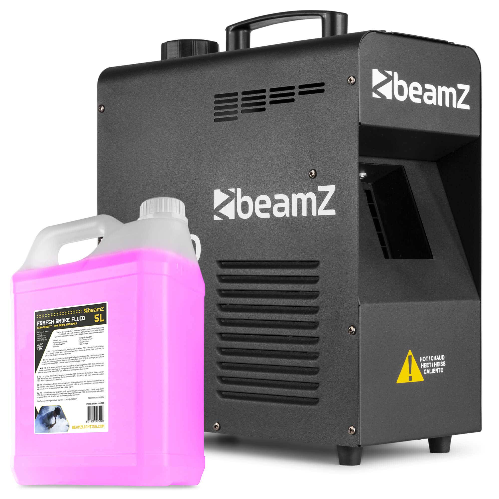 BeamZ H2000 DMX Fazer Smoker 1700W avec 5 Litres de Liquide de Fumée