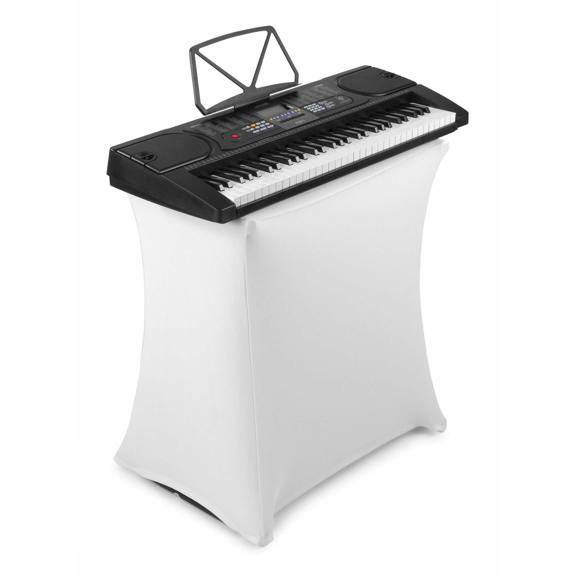 Clavier Max KB1 avec Support et Housse Blanche
