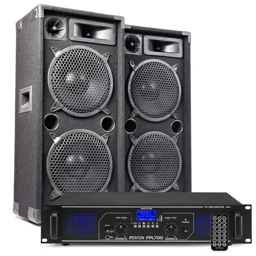 MAX210 Kit Sono DJ et Amplificateur Bluetooth 2000W