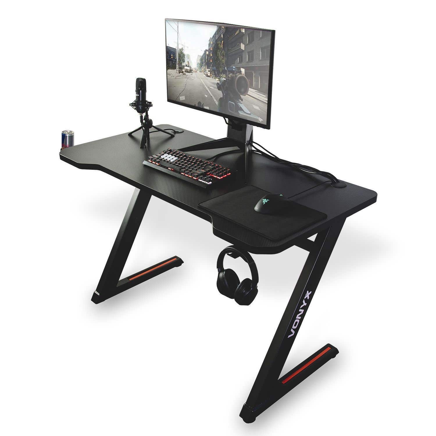 Vonyx DB15 - Bureau Studio DJ 120cm - Noir