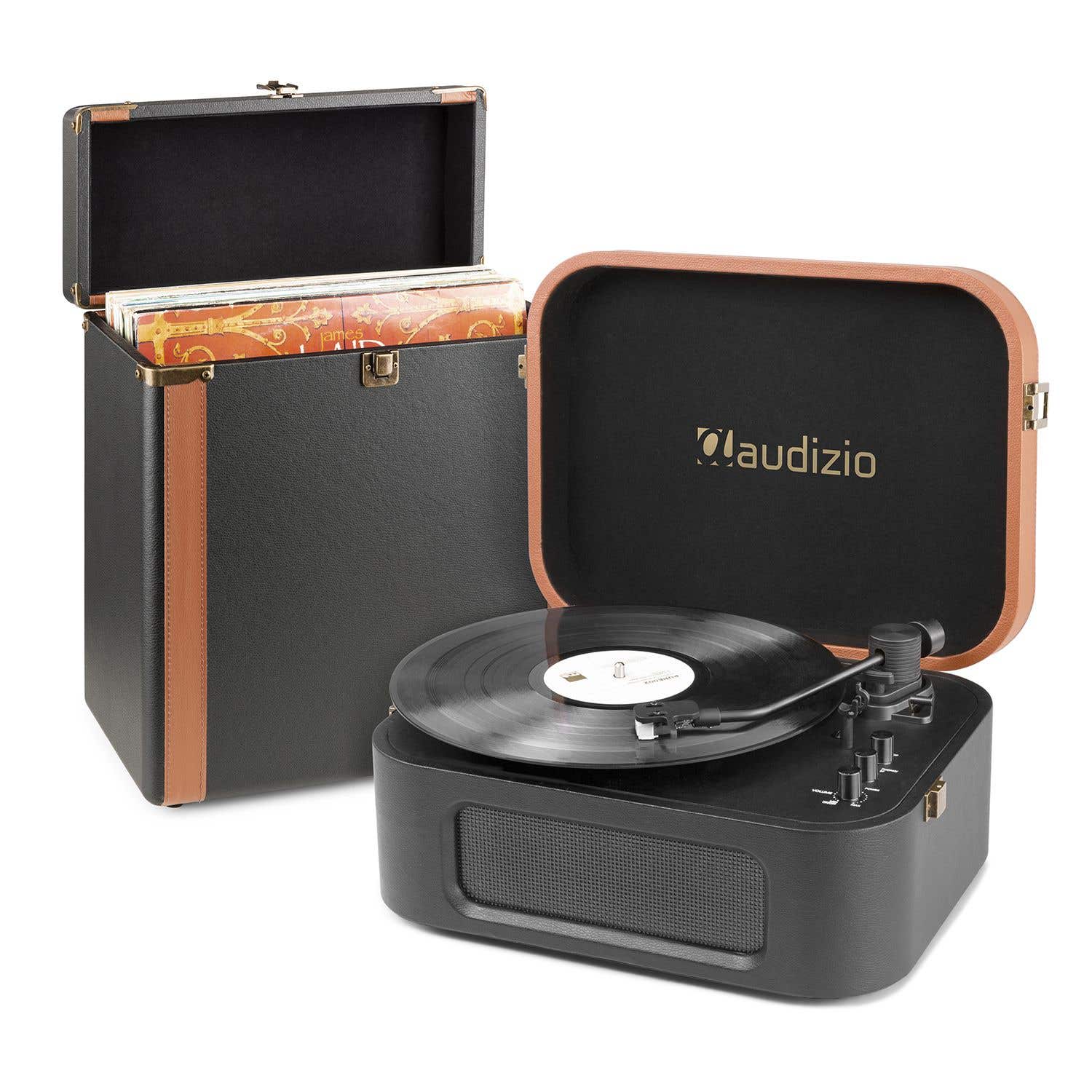 Audizio RP315 Platine Vinyle Vintage avec Valise de Rangement - Noir