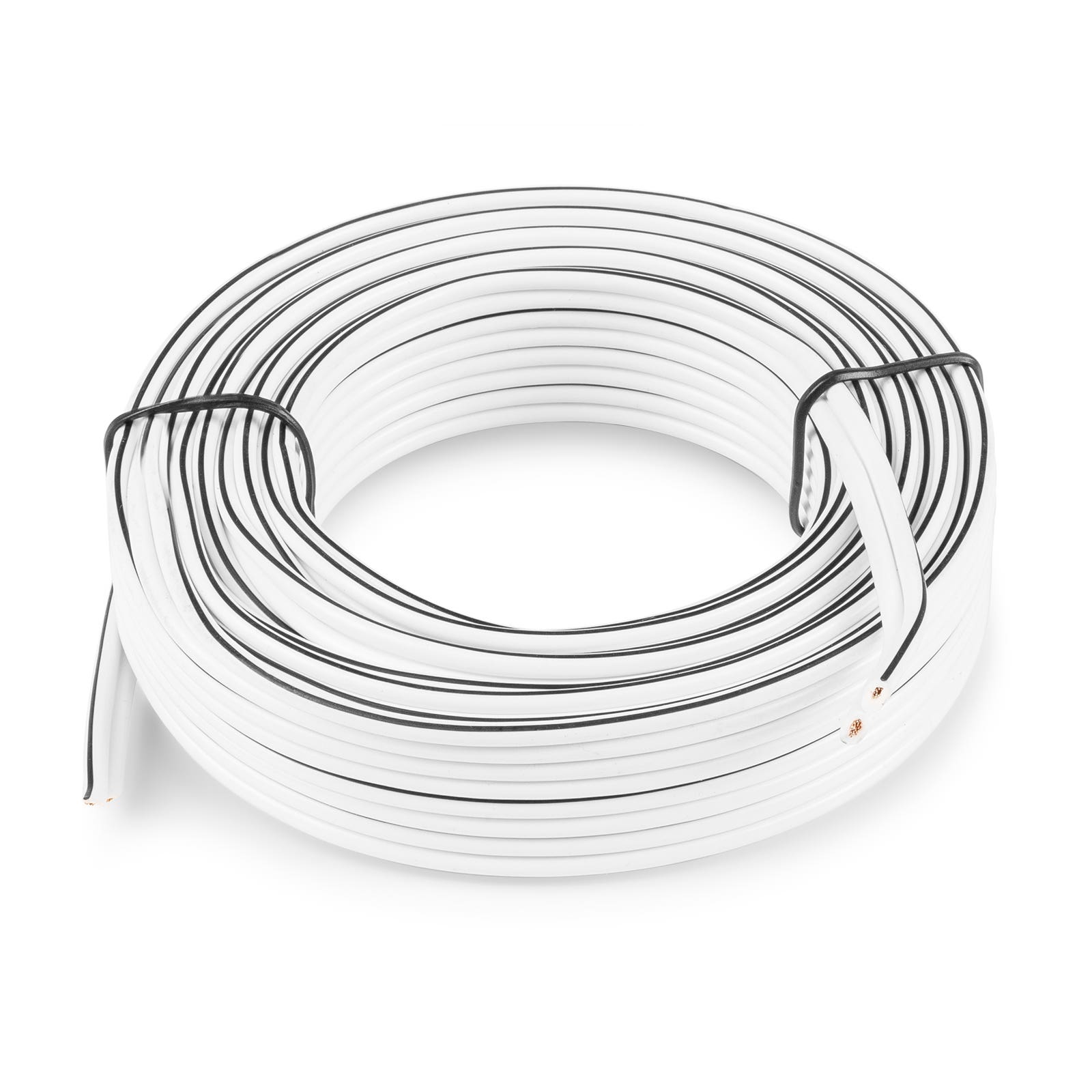 PD Connex RX30W - Câble Haut-Parleur Universel Standard, Blanc, 2x 0,75mm² - 10m