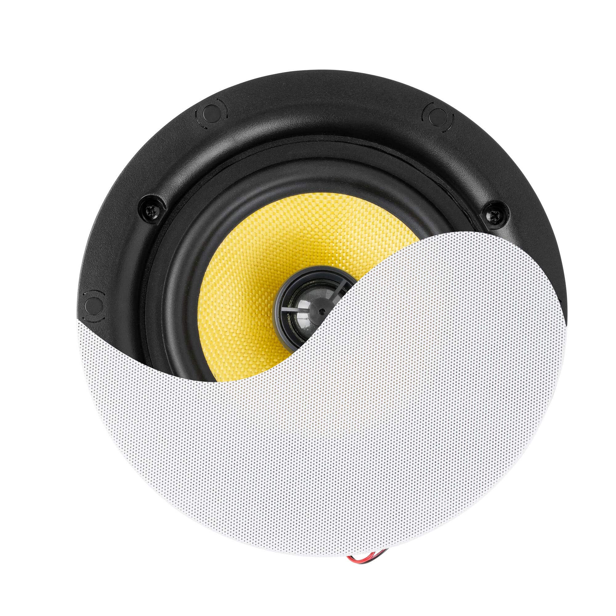 Power Dynamics KVCS6 - Haut-parleur de plafond 100V 6,5″ - Son clair pour intérieur et extérieur | Blanc. Disponible chez Sono Matériel - Vue 1
