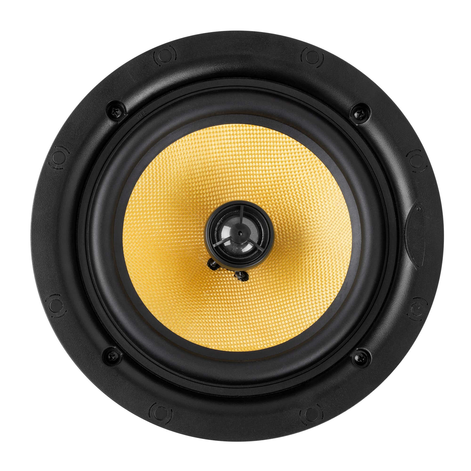 Power Dynamics KVCS8 - Haut-parleur de plafond 100V 8″ - Son clair pour intérieur et extérieur | Blanc