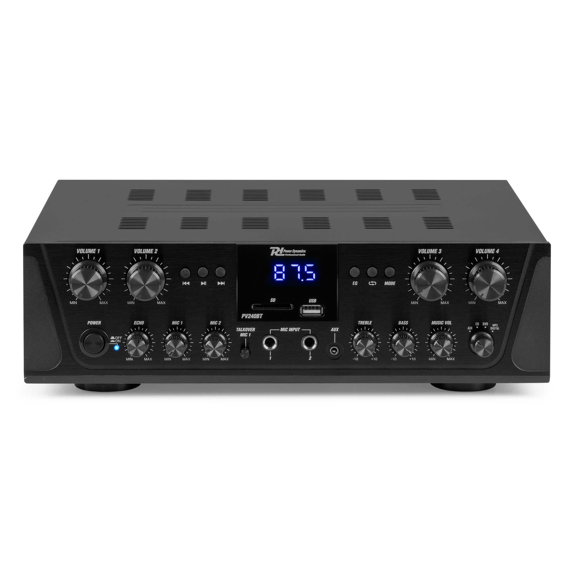 Power Dynamics PV240BT Amplificateur Audio 4 Zones 