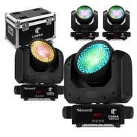 BeamZ Cobra Wash120 - Pack De 4 Lyres Wash LED 120W RGBW Avec Flightcase | Éclairage Scène DJ, Clubs et Événementiel. Disponible chez Sono Matériel - Vue 1