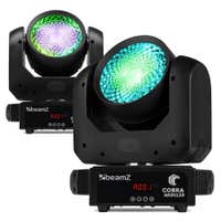 BeamZ Cobra Wash120 - Pack De 2 Lyres Wash LED 120W Avec Anneau LED RGBW, DMX Wash Scène Professionnel |DJ, Clubs et Événementiel. Disponible chez Sono Matériel - Vue 1