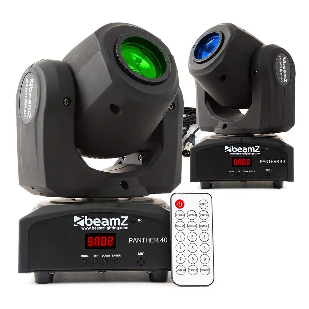 BeamZ Panther 40 - Lyre Spot LED Blanche 45W - Pack de 2 