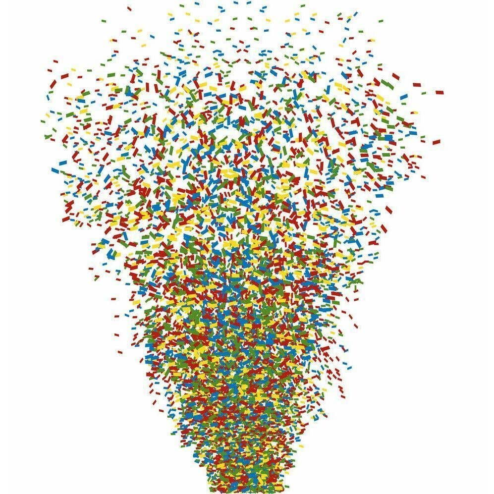 Confetti Multicolor zak van 1kg voor confetti launcher