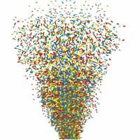 Confetti Multicolor zak van 1kg voor confetti launcher