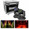 BeamZ Professional IGNITE180 - 2 Lyres LED Spot avec Flightcase, LED Blanche 180W, Roues de Gobos et Prismes, Modes DMX