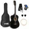 Max SoloArt Pack Guitare Classique Junior 3/4 - Noire, Enfant 8 à 12 ans