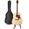 Max SoloJam Western - Guitare Acoustique Pack Débutant avec Stand - Couleur Érable