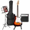 Max GigKit - Guitare Électrique Pack Débutant Ampli 40 Watts, Stand et Pupitre - Sunburst