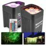 BeamZ BBP96 - Lot de 2 Projecteurs PAR LED sur Batterie Longue Durée RGBAW-UV DMX - 72 Watts