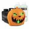 Pack Machine à Fumée Citrouille Halloween & Liquide Supplémentaire 2L - Rires Diaboliques et Effets Lumineux