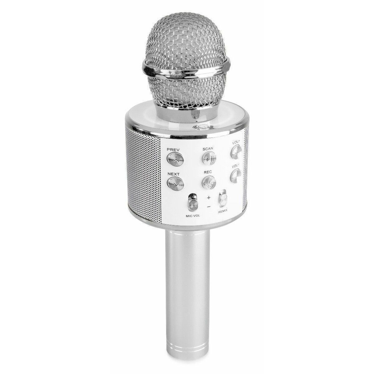 Microphone karaoké avec fonctions lecteur MP3, haut-parleur et bluetooth