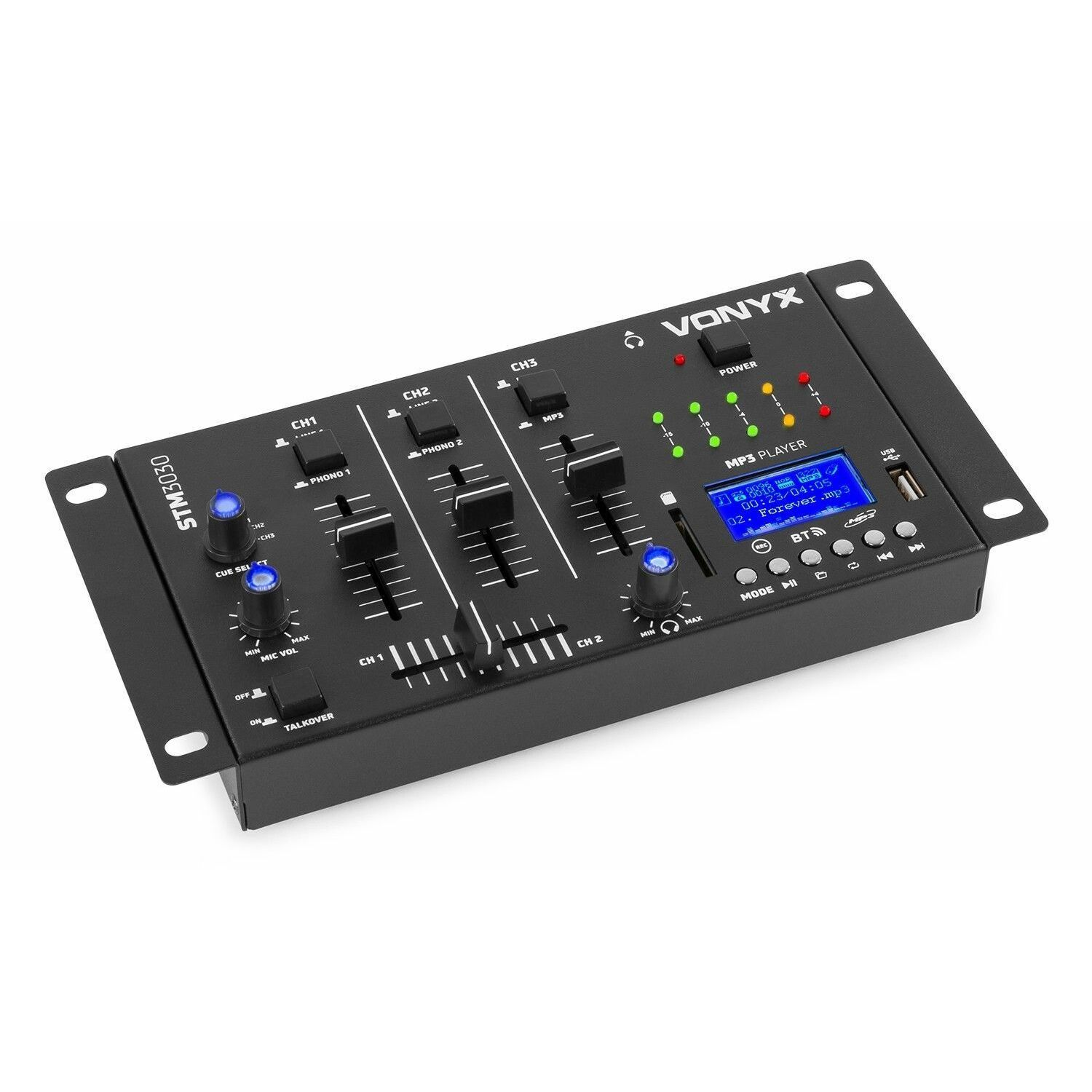 Mini Table de Mixage DJ Mixer 4 Canaux USB Interface Bluetooth XLR RCA  Studio
