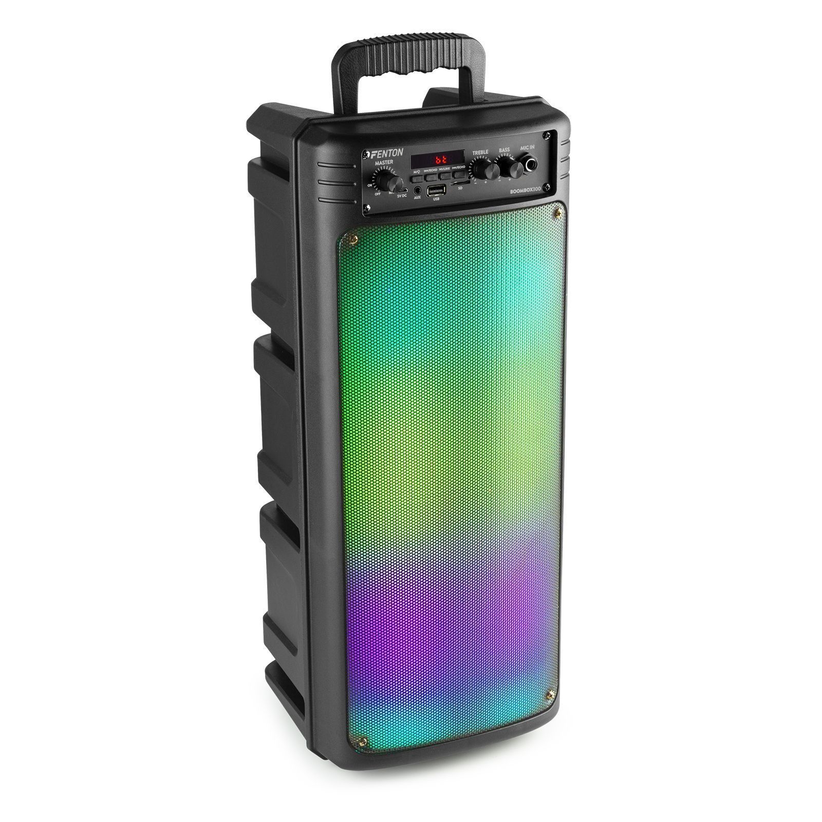 Fenton BoomBox540 Enceinte Bluetooth Lumineuse avec LED, 240W, Enceinte  Bluetooth Puissante, Lecteur USB/Micro SD, Batterie Intégrée, Idéale pour  Le Karaoké et pour Animer Vos Soirées : : High-Tech