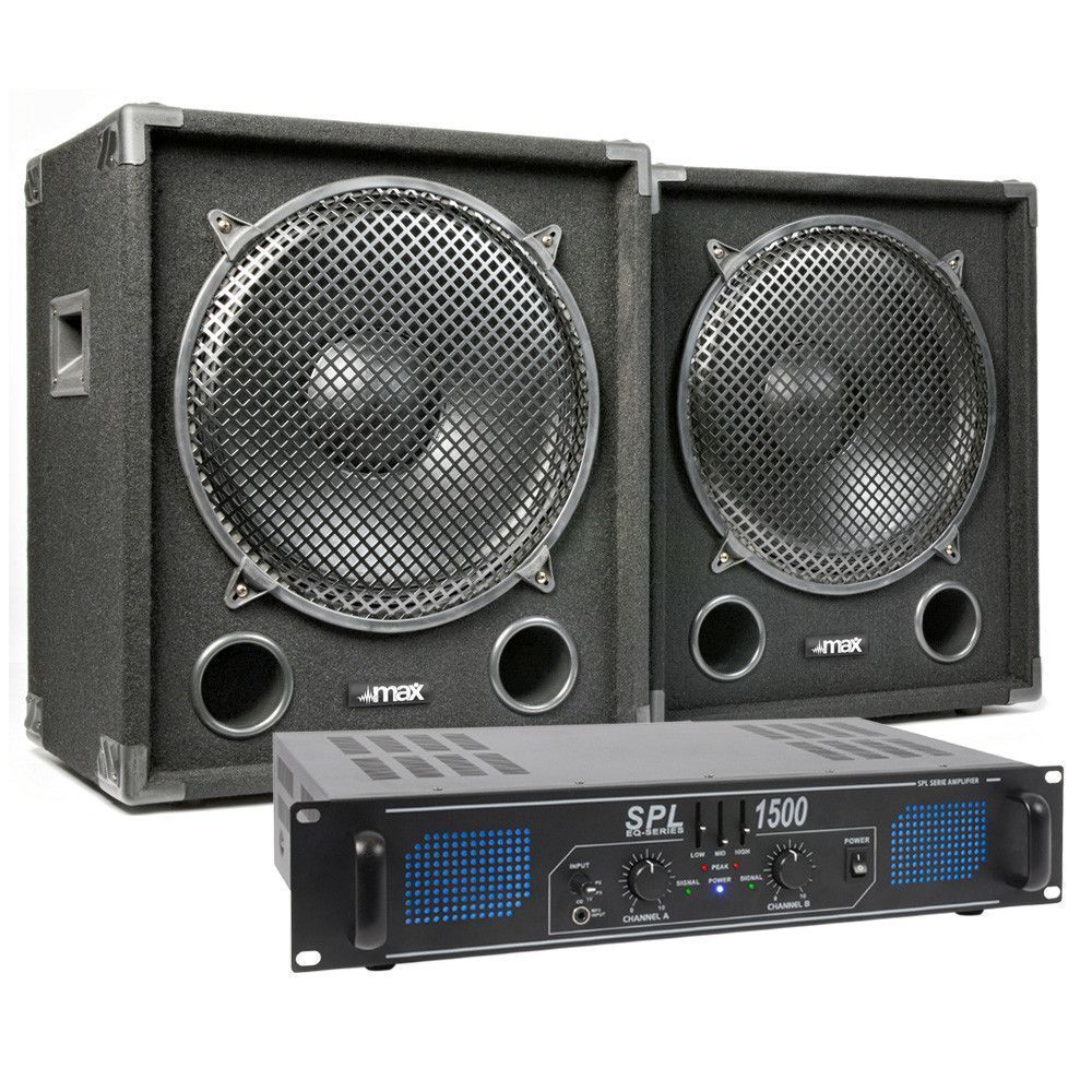 SkyTec SPL1500 - Amplificateur Professionnel, 2x 750 Watts - Noir