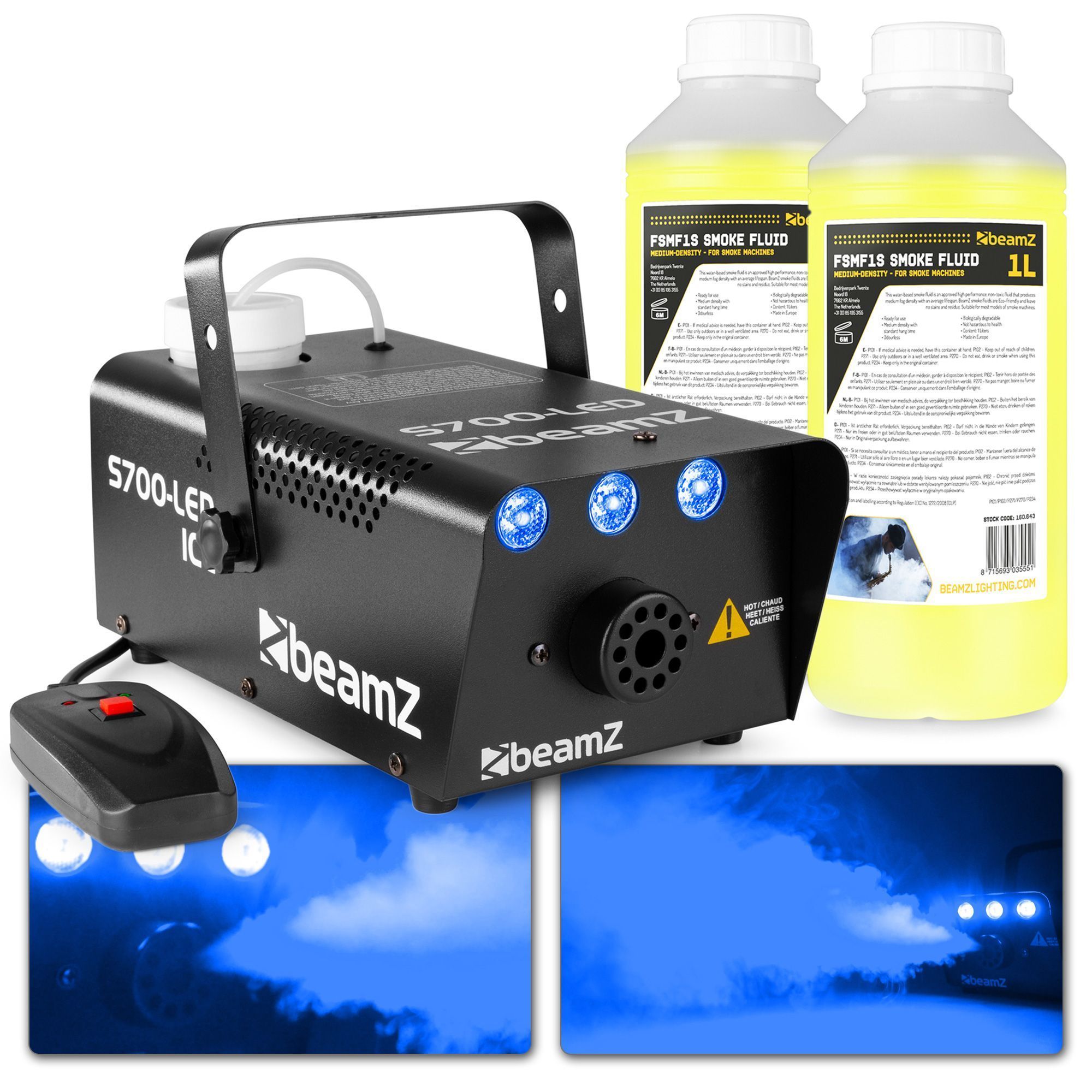 BeamZ FSMF5S - Liquide pour Machine à Fumée 5L - Densité Moyenne