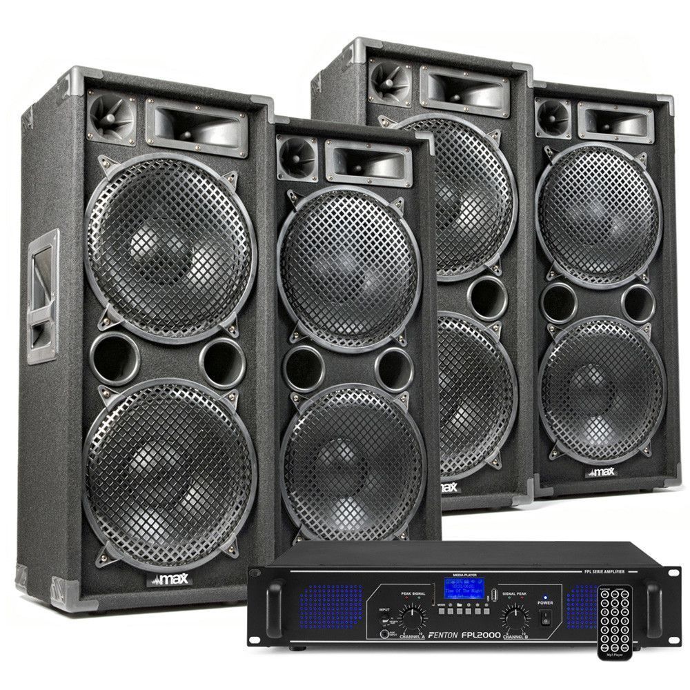 MAX215 Kit Sono DJ et Amplificateur Bluetooth 4000W
