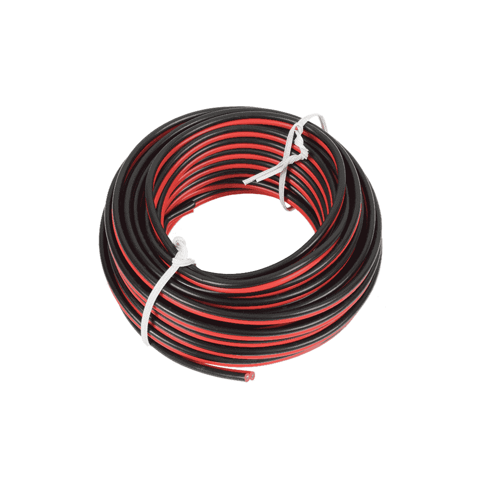 E44-Cable pour enceinte 2x1.50mm rouge/noir l= 1m qualite pro ofc