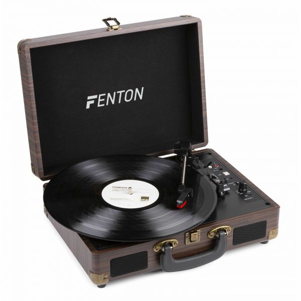Fenton RP115B - Platine vinyle vintage à 3 vitesses - Noyer