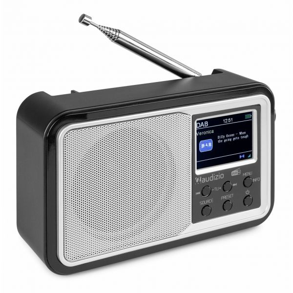 Audizio Anzio radio DAB+ avec batterie et technologie sans fil Bluetooth - Blanc