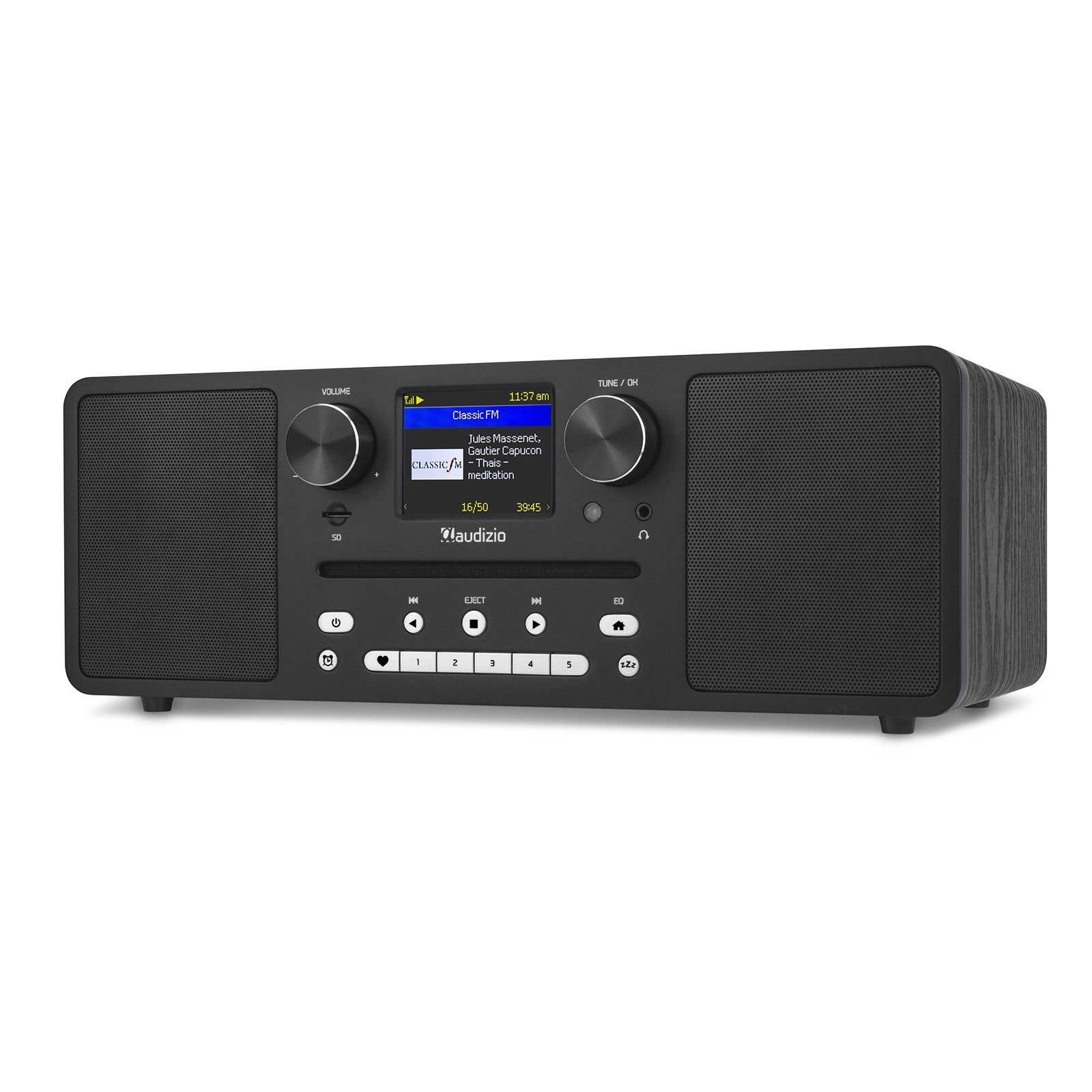 Audizio Naples Radio DAB stéréo avec Bluetooth 60W – Noir 