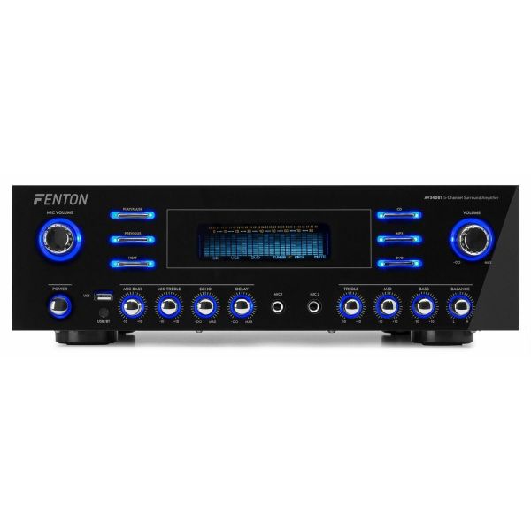 Fenton AV340BT - Amplificateur home-cinema Bluetooth, 500W, lecteur MP3, USB, RCA