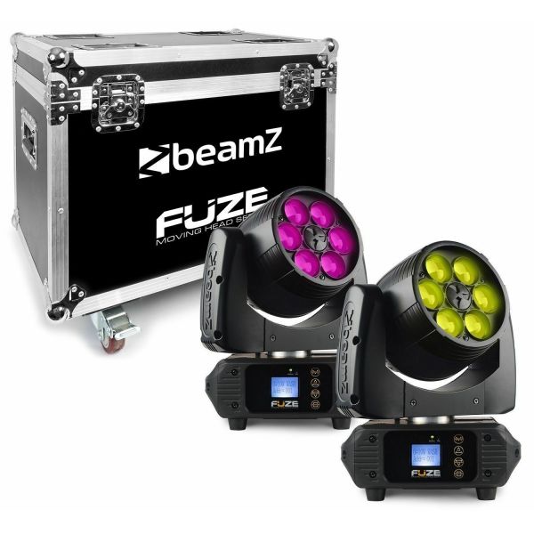 BeamZ FUZE610Z - 2 Lyres Wash avec flightcase, 6x LED RGBW LED 10W, mode DMX