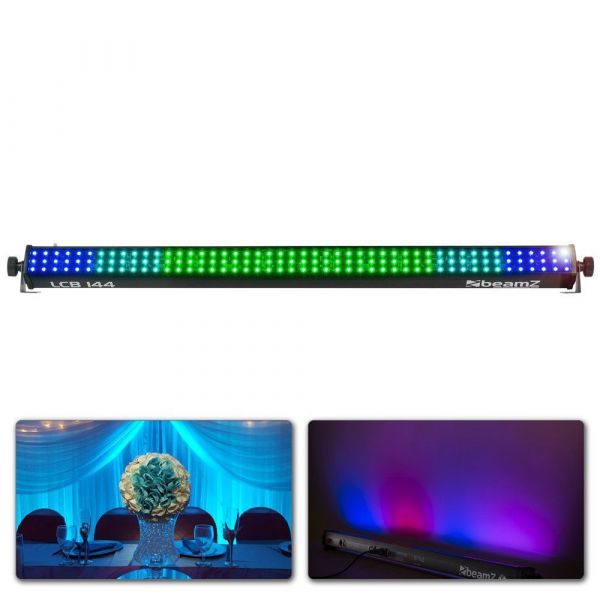 BeamZ LCB144 - Barre LEDs, 144x LED RGB SMD, Mode DMX et Télécommande