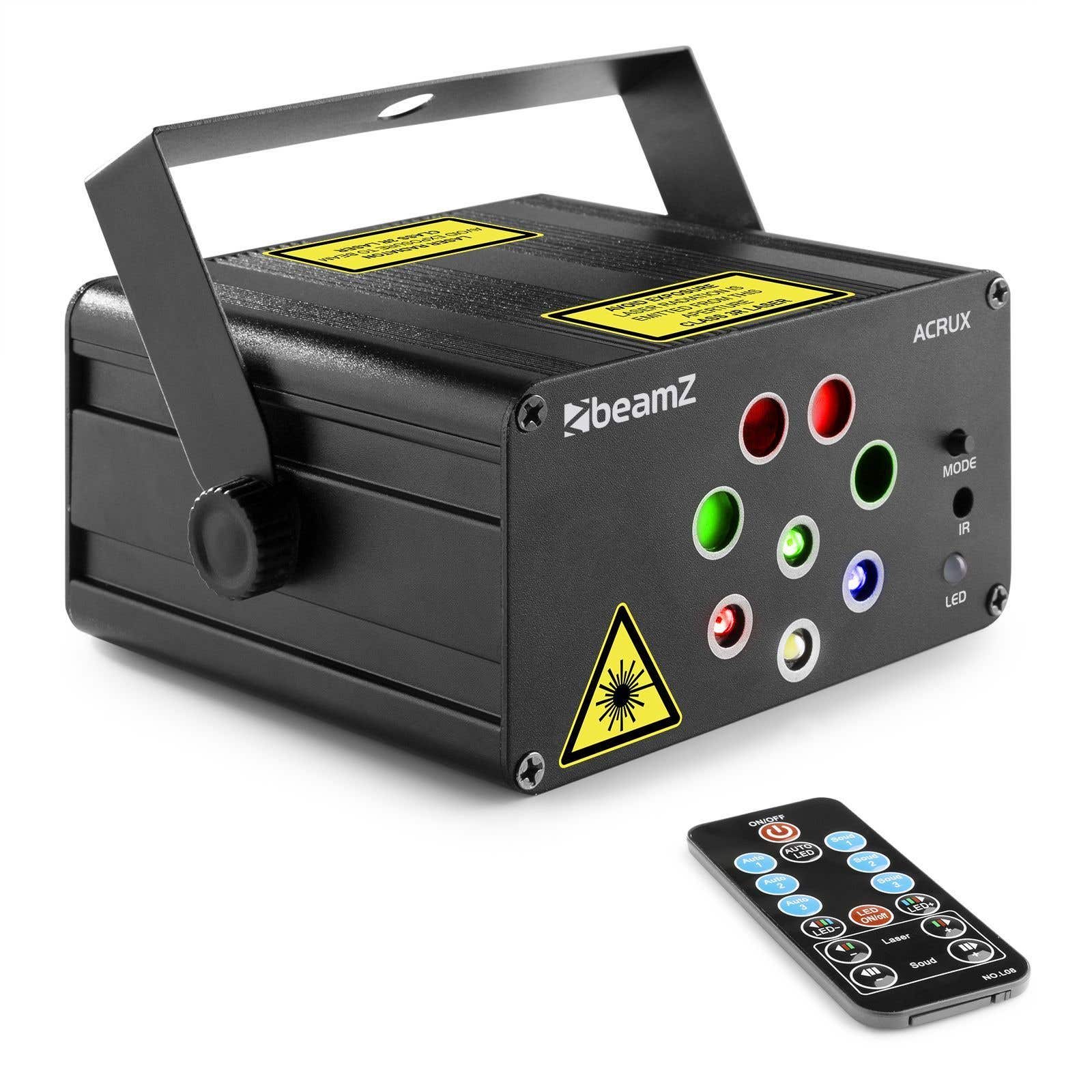 Beamz Acrux Laser 4x LED RGBW avec 4 lasers 