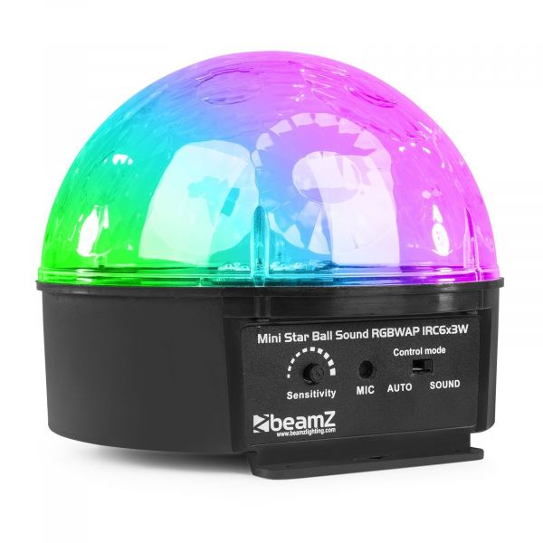 BeamZ Mini Star Ball - 6x LEDs 3 W RGBAWP avec télécommande